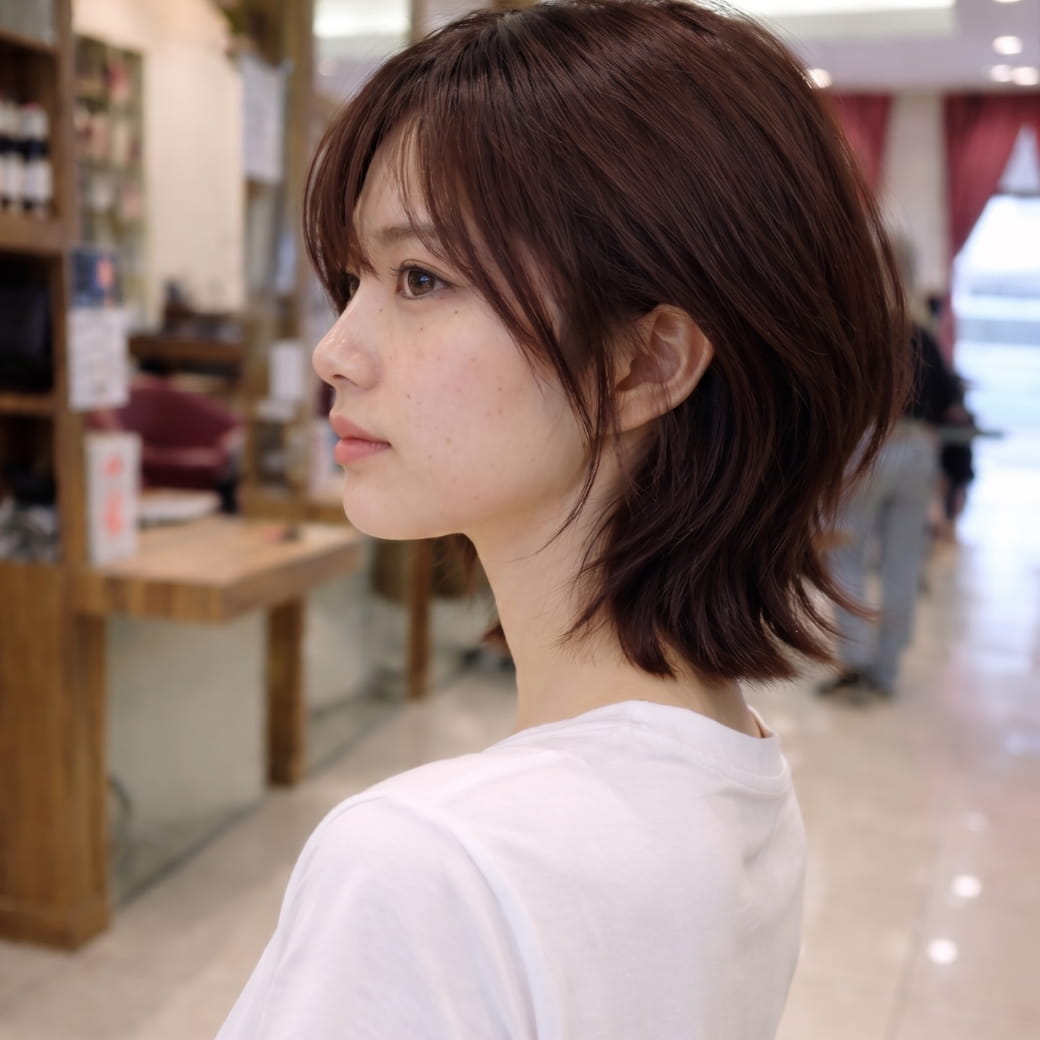 レイヤーボブ自然な動き